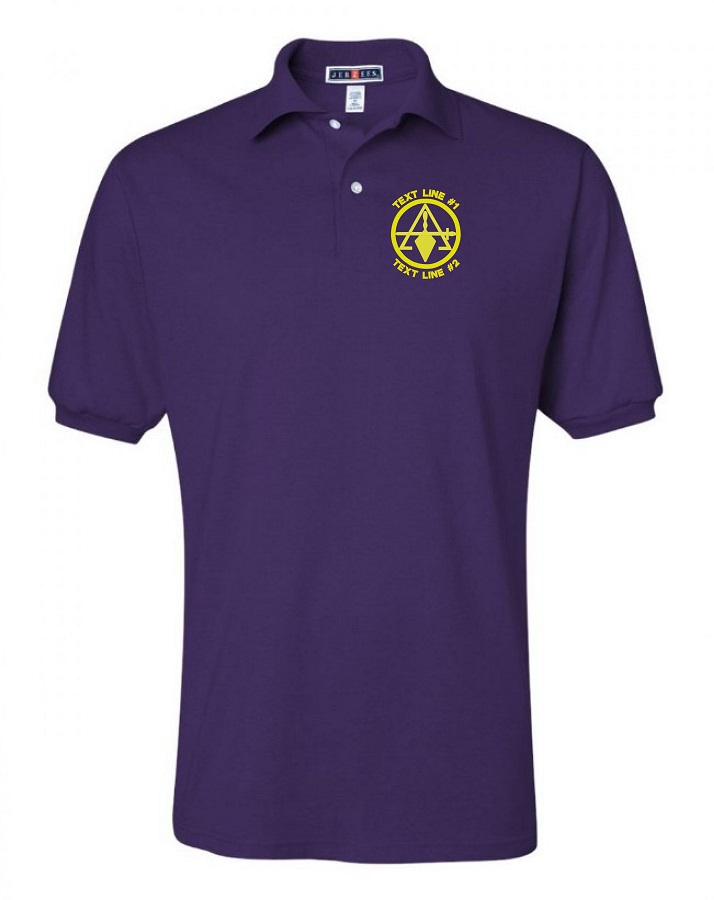Cryptic Mason Embroidered 50/50 Polo Shirt #778 (image for) Cryptic Mason Embroidered 50/50 Polo Shirt #778